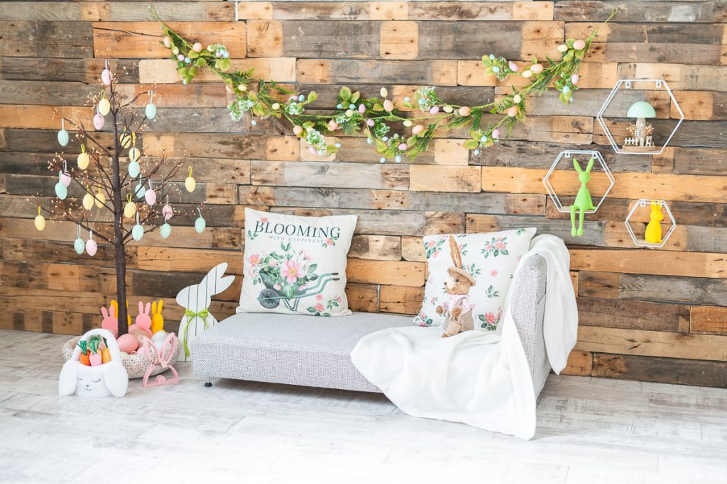 Húsvéti gyerekfotózás díszlet - fotóstúdió bérlés budapest kertvárosában - S69