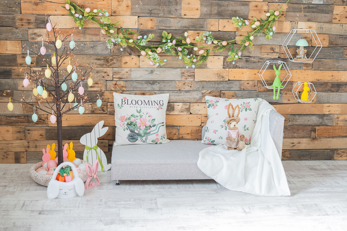 Húsvéti gyerekfotózás díszlet - fotóstúdió bérlés budapest kertvárosában - S69